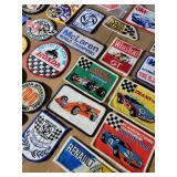 Vintage Racetrack and Car Embriodered Patch Collection, A