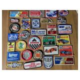 Vintage Racetrack and Car Embriodered Patch Collection, A