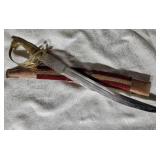 Brass Horsehead Handle Saber, India