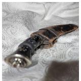 Antique Gurkha Kukri with 2 Utility Knives in One Sheath