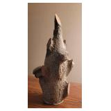 Folk Art Tree Branch Liquor Bottle with Cups