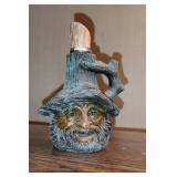 Folk Art Tree Elf Liquor Bottle