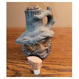 Folk Art Tree Elf Liquor Bottle