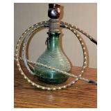 Vintage Green Mastercraft Moon and Stars Glass Hookah