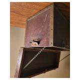 Antique Brass Trimmed Wood Toolbox