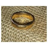 14K Yellow Gold Wedding Band Ring ~ Sz 10, 7g