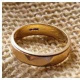 14K Yellow Gold Wedding Band Ring ~ Sz 10, 7g