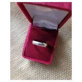 14K White Gold Wedding Band Ring ~ Sz 8, 4g