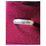 14K White Gold Wedding Band Ring ~ Sz 8, 4g