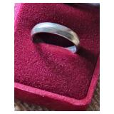 14K White Gold Wedding Band Ring ~ Sz 8, 4g