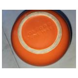 Vintage Orange Oxford Stoneware Mixing Bowl