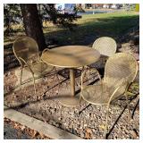 Patio Bistro Table with 3 Chairs