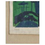 Original Woodblock Artwork Diver by Dick Hoffman