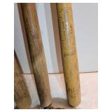 Vintage Wooden Baseball Bats and Catchers Mitt