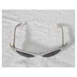 Vintage B&L Ray-Ban USA "Marcellina" White Cat-Eye Sunglasses