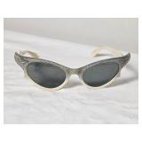 Ray-Ban "Haylen" Glitter Cat-Eye Sunglasses - Silver/Ivory