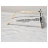 Ray-Ban "Haylen" Glitter Cat-Eye Sunglasses - Silver/Ivory