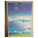 1972 Mnchen Olympics Poster ? Olympic Park & Tower ? 23"?33"