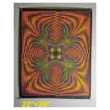 1968 Nancy Parker W23 Energy Psychedelic Blacklight Poster 22X28