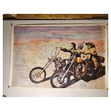 Vintage ?Easy Rider? Motorcycle Road Map Poster ? 24?35
