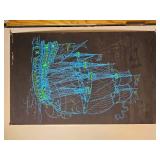 1970 Insanity Inc. ?Ship of Peace? Blacklight Poster ? 24?36