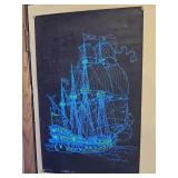 1970 Insanity Inc. ?Ship of Peace? Blacklight Poster ? 24?36