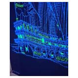 1970 Insanity Inc. ?Ship of Peace? Blacklight Poster ? 24?36