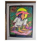 Vintage San Mezcalito Psychedelic Blacklight Poster Cocorico Graphics Los Angeles 28" x 21"