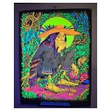 Vintage San Mezcalito Psychedelic Blacklight Poster Cocorico Graphics Los Angeles 28" x 21"