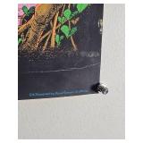 Vintage San Mezcalito Psychedelic Blacklight Poster Cocorico Graphics Los Angeles 28" x 21"