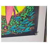Vintage San Mezcalito Psychedelic Blacklight Poster Cocorico Graphics Los Angeles 28" x 21"