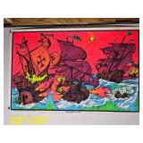 Vintage ?Encounter at Sea? Blacklight Poster ? 22?35