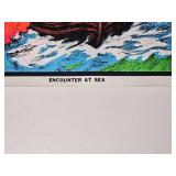 Vintage ?Encounter at Sea? Blacklight Poster ? 22?35