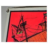 Vintage ?Encounter at Sea? Blacklight Poster ? 22?35