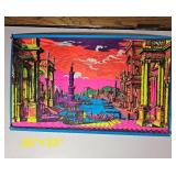 1970 Funky Features ?The Harbor? Blacklight Poster ? 20?33