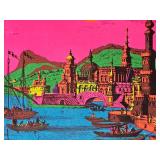 1970 Funky Features ?The Harbor? Blacklight Poster ? 20?33