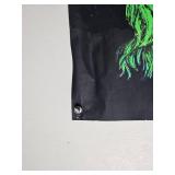 Vintage 1970s Blacklight Poster ? Medieval Knight on Horseback ? Fluorescent Neon Art