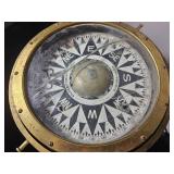 Antique Kelvin Bottomley & Baird Brass Ship Compass