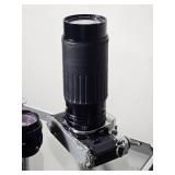 Canon AE-1 Program 35mm SLR Film Camera with 3 Lenses ? 28mm, 50mm, and 75?300mm Vivitar Zoom