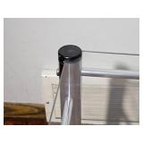 Modern Chrome & Glass Minimalist Coffee Table