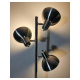 Brushed Steel 3-Head Adjustable Floor Lamp