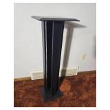 Black Modern Pedestal Stand – Square Top Display Column