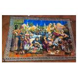 Lebanese Woven Wall Tapestry ? Hookah Lounge Scene