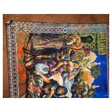 Lebanese Woven Wall Tapestry ? Hookah Lounge Scene