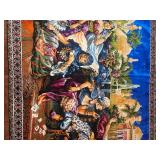 Lebanese Woven Wall Tapestry ? Hookah Lounge Scene