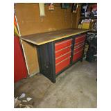 Heavy-Duty Steel 12-Drawer Workbench with MDF Top – 55" × 20.5" × 33"