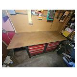 Heavy-Duty Steel 12-Drawer Workbench with MDF Top – 55" × 20.5" × 33"