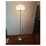 Mid-Century Modern Tulip Base Floor Lamp Frosted Atomic Shade