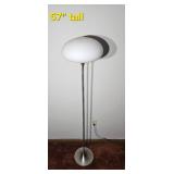 Mid-Century Modern Tulip Base Floor Lamp Frosted Atomic Shade