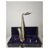 Vintage Buescher "True Tone" Low Pitch Alto Saxophone - Silver Finish - Ser. #230555 - With Case & Accessories